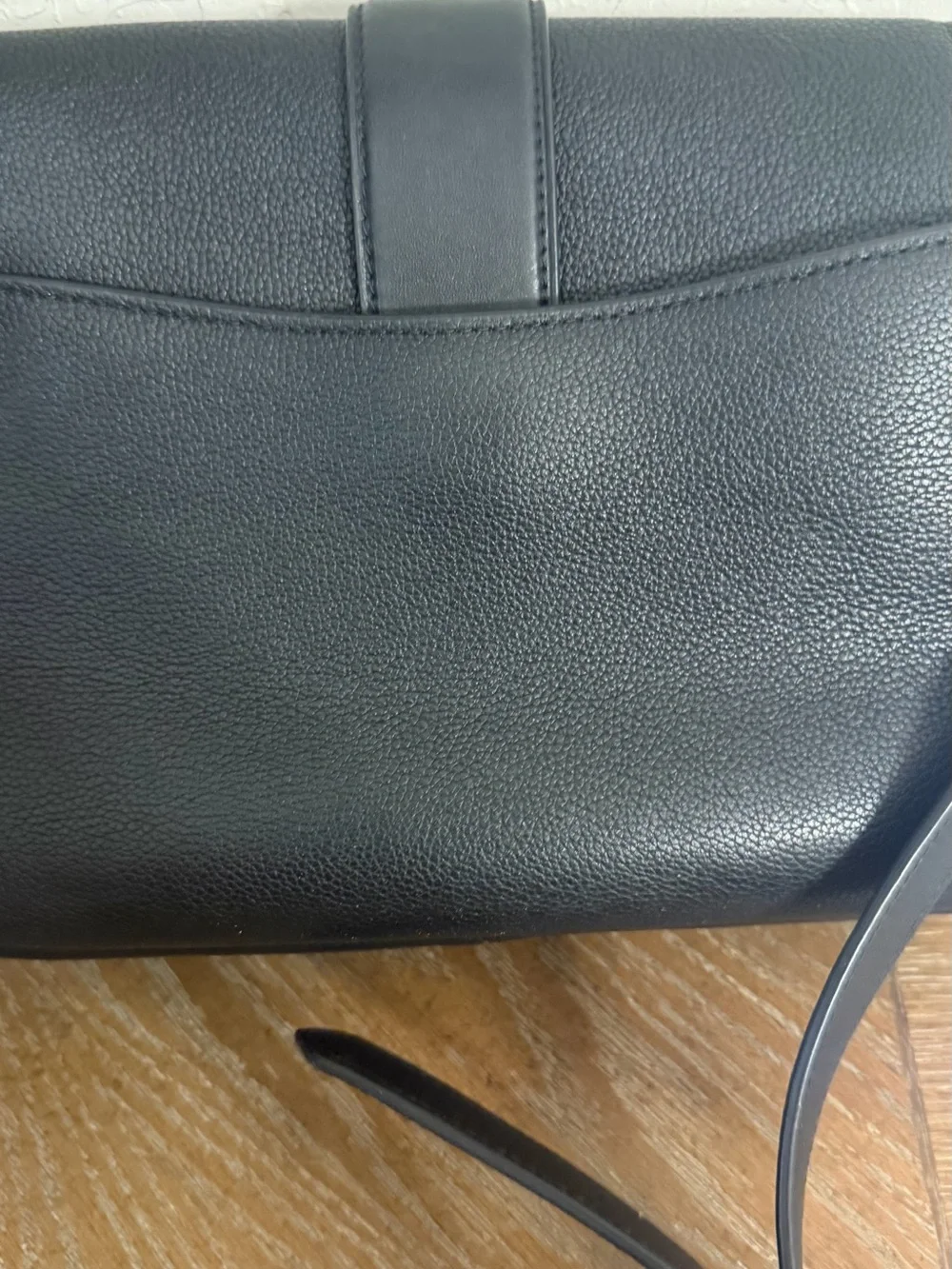 kate spade Black Pebbled Leather Flap Crossbody with Gold-Tone Hardware